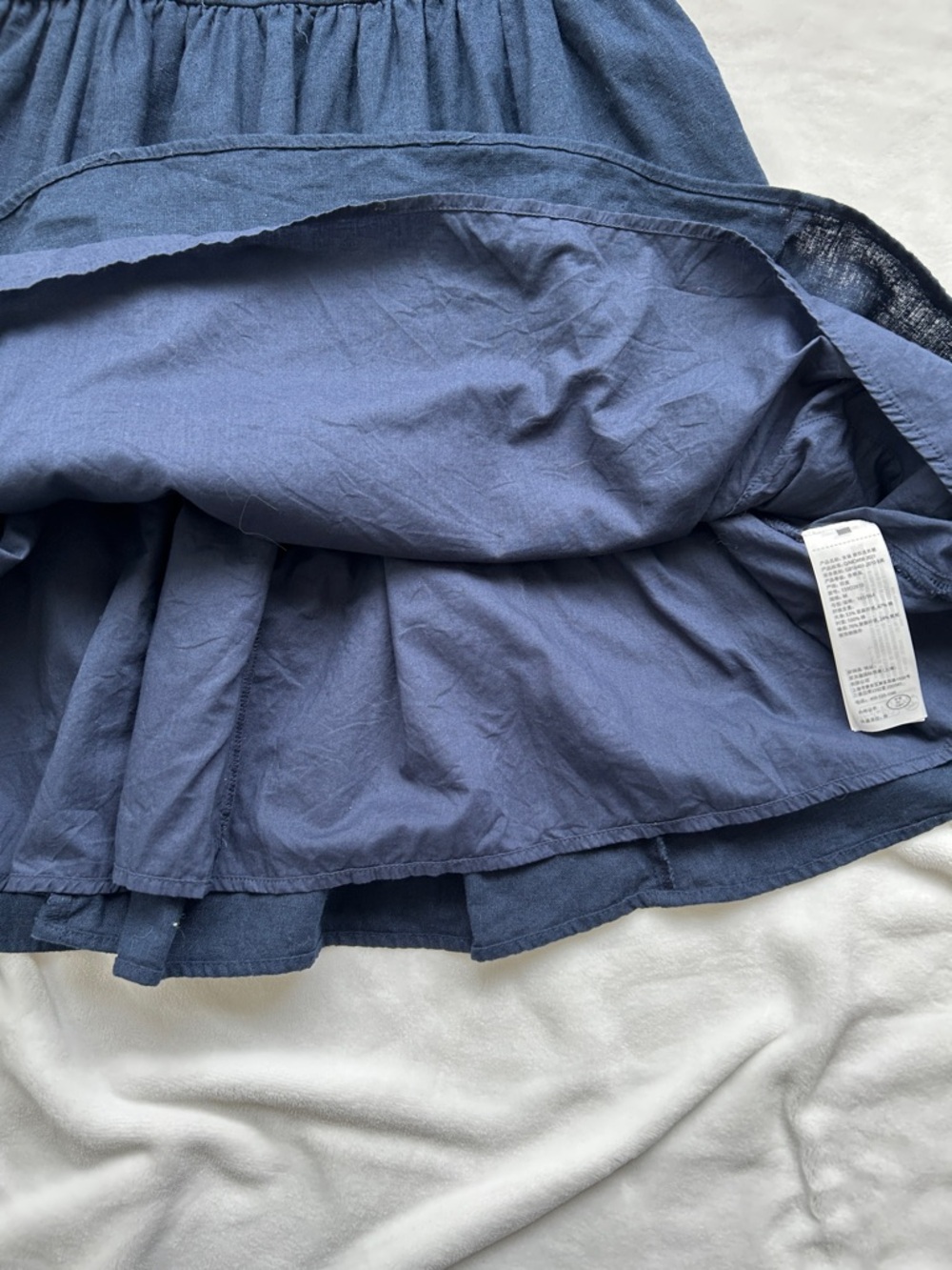 Abercrombie & Fitch Navy Puff Sleeve Babydoll Dress - Picture 4 of 7